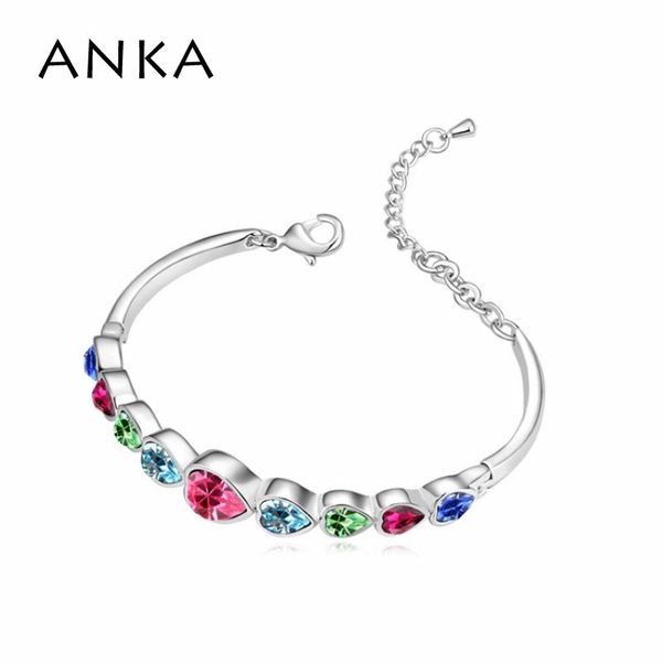 

arrival full heart charm bracelet fashion lobster link mother's day gift crystals from austria #103984 link, chain, Black