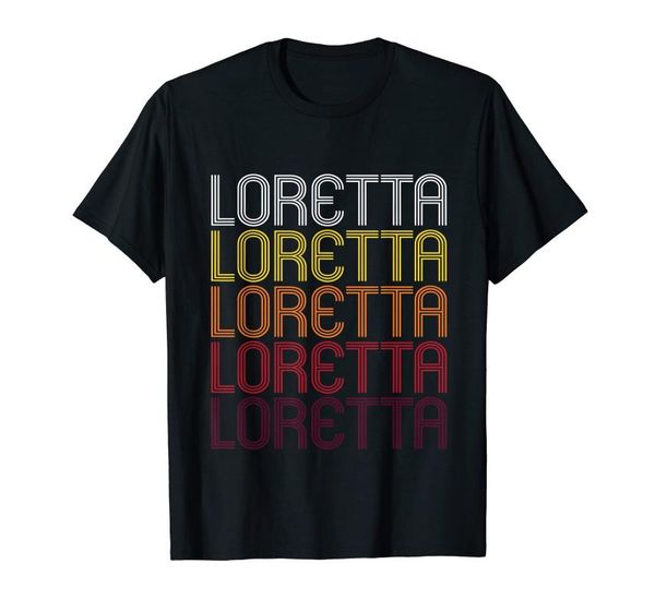 

men's t-shirts loretta retro wordmark pattern - vintage style t-shirt, White;black