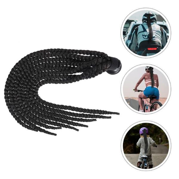 

motorcycle helmets 2pcs helmet braids reusable ponytails practical detachable wigs