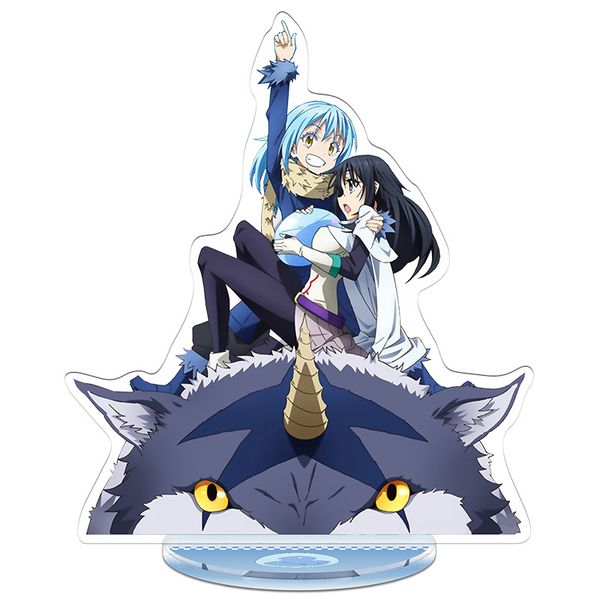 

Anime That Time I Got Reincarnated As A Slime Keychain Women Cartoon Figure Standing Model Rimuru Tempest Acrylic Pendent Brelok