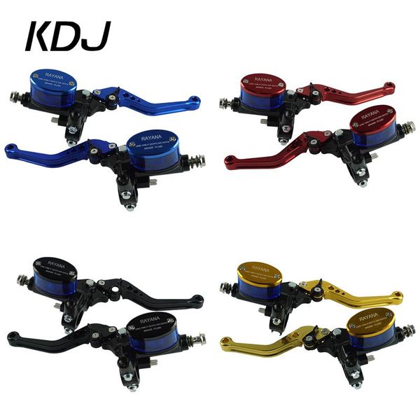 

motorcycle brakes kdj 1 pair 7/8'' universal reservoir hydraulic clutch lever brake master cylinder pump handle adjustable