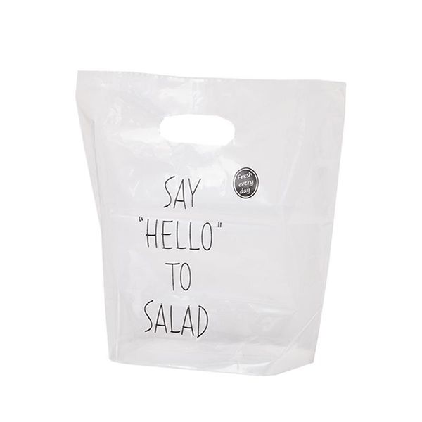 

gift wrap 50pcs transparent plastic bag with handles packaging food cookies bread supermarket packing bags party supplies