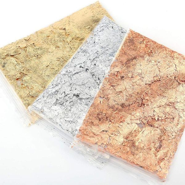

other arts and crafts 3g shiny gold leaf flakes sequins glitters for nails foil imitation jewelry resin making