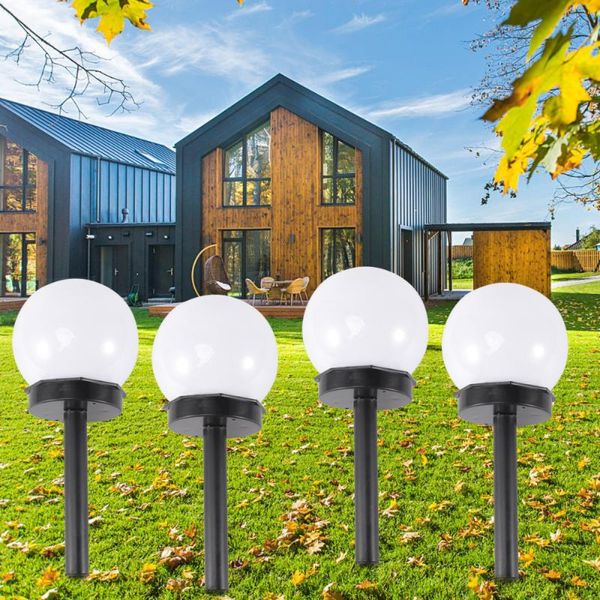

pcs solar round grass light outdoor plug waterproof bulb lawn lamps