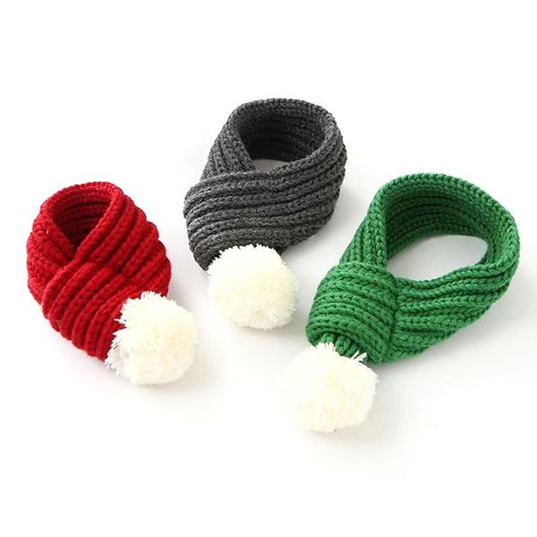 

pet fashion year knit scarf cat dog accessories winter warm supplies red gray green s m l size apparel