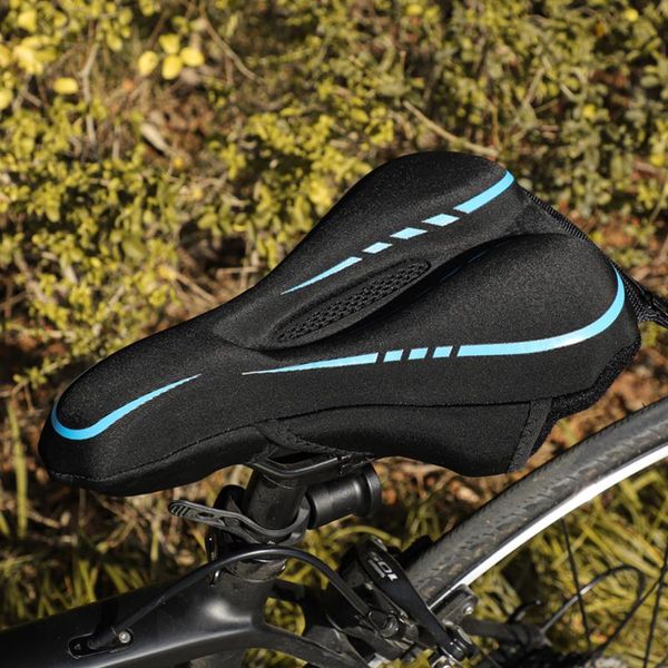 

bike saddles bicycle seat saddle mtb silicone mountain cushion w/ reflective storage bag ergonomic front mat