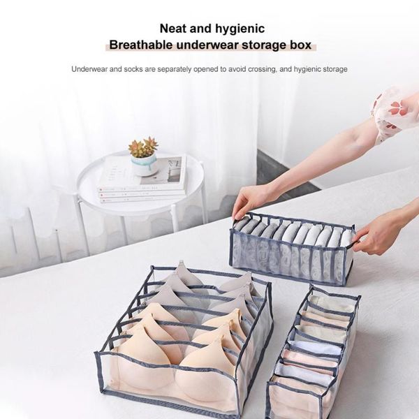 

storage drawers socks and underwear box with compartments, closet box, foldable drawer type household compartmental