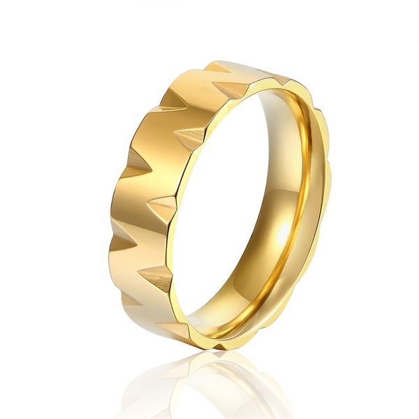 

fashion temperament v-shape gold plated pair personality titanium steel ring, Black