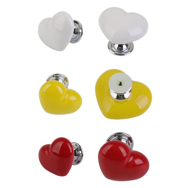 

handles & pulls jfbl 1pc heart shape furniture cabinet cupboard drawer ceramic handle pull knob