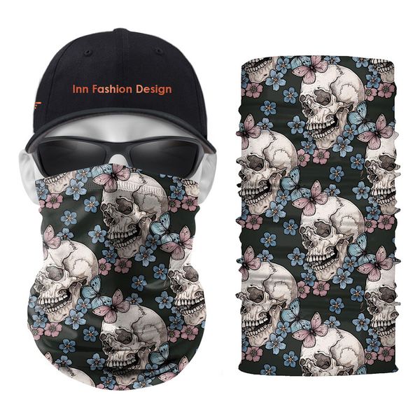 

purple eyes pattern printed magic scarf 5 pieces per package comfortable fashion riding sunscreen seamless wweat absorption high elasticity, Blue;gray