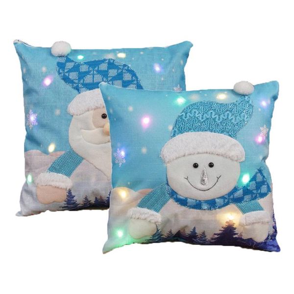 

pillow case 2pcs christmas series cushion cover with led light (assorted color)