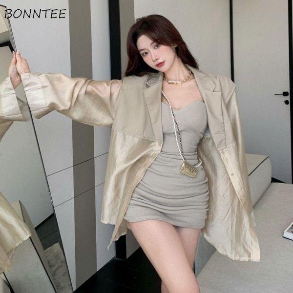 

women's jackets sun protection jacket women spliced fashion summer pure simple all-match loose open stitch elegant female outwear breat, Black;brown