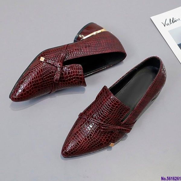 

dress shoes fashion ladies pumps square mid heels pointed toe casual crocodile pattern leather slip on office women, Black