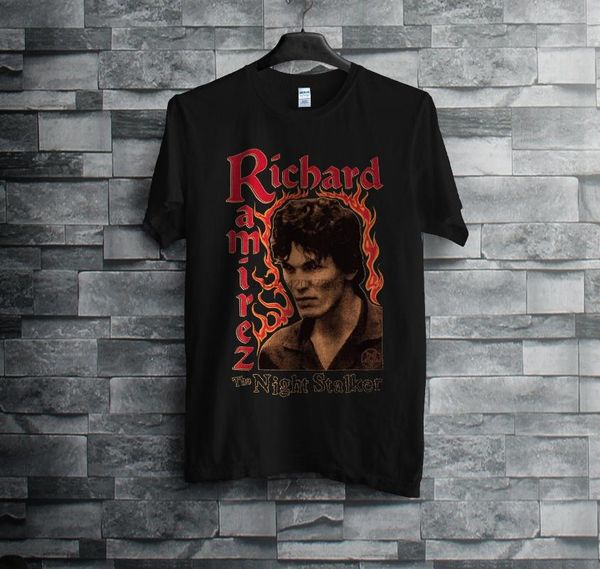 

men's t-shirts richard ramirez the night stalker mens t-shirt, White;black