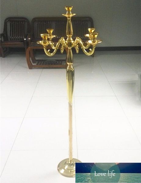 

party decoration modern design wedding luxury gold candleabra for stage