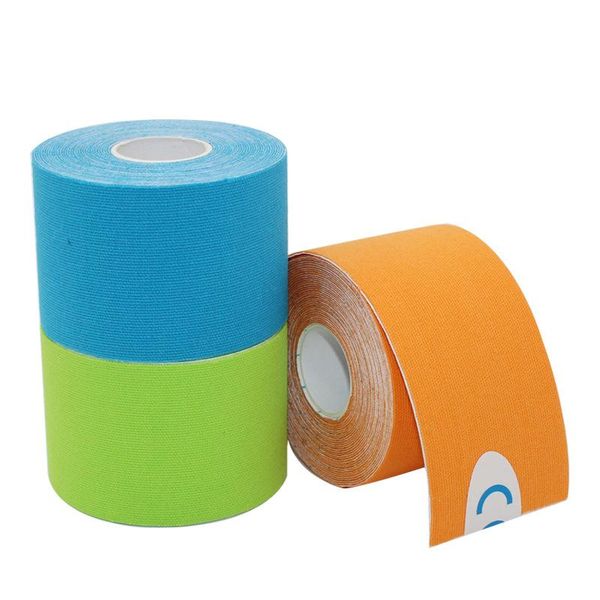 

10pcs kinesiology tape elastic exercise athletic sports tapes waterproof knee ankle elbow adhesive bandage muscle band 5m & pads, Black;gray