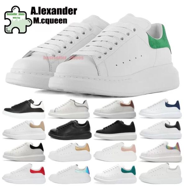 

2021 new women mens luxury designer shoes leather white black red green flat ace platform sneakers beige oversized alexanders casual trainer
