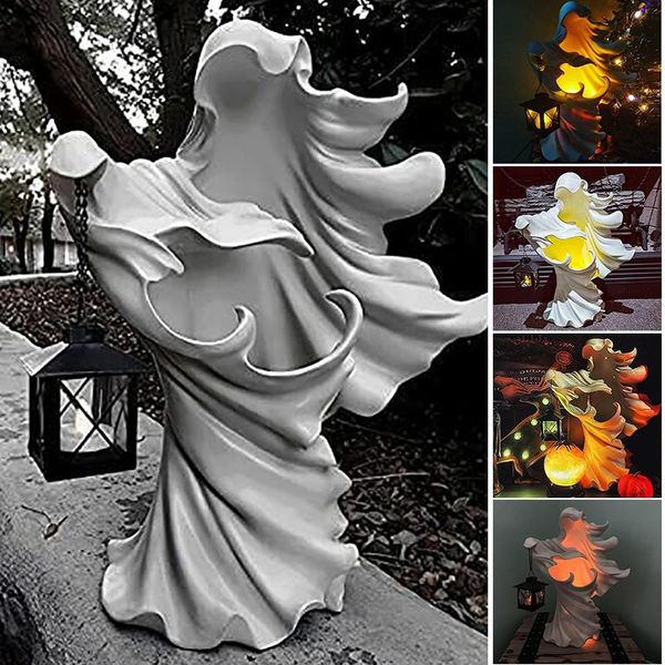 

strings the ghost looking for light hell messenger with lantern witch resin halloween ornament decorative lamp indoor qtoe