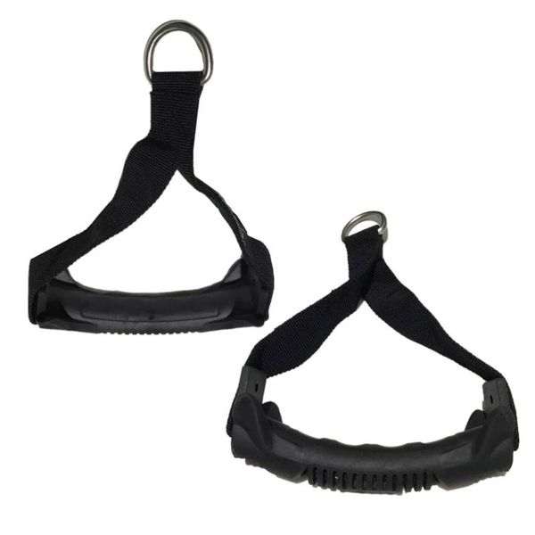

resistance bands 2pcs d ring rope handle arm tricep pulldown training v bar gym arms strength fitness (black)