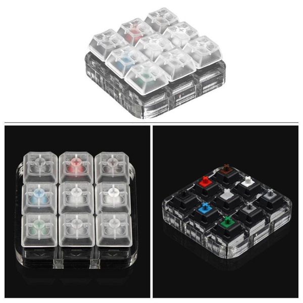 

keyboard covers for switch tester cherry mx kailh switches black red brown blue 4/9 key translucent mechanical experience shaft