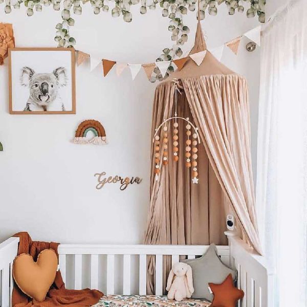 

mosquito net baby bed curtain crib netting tent children cotton hanging canopy dome