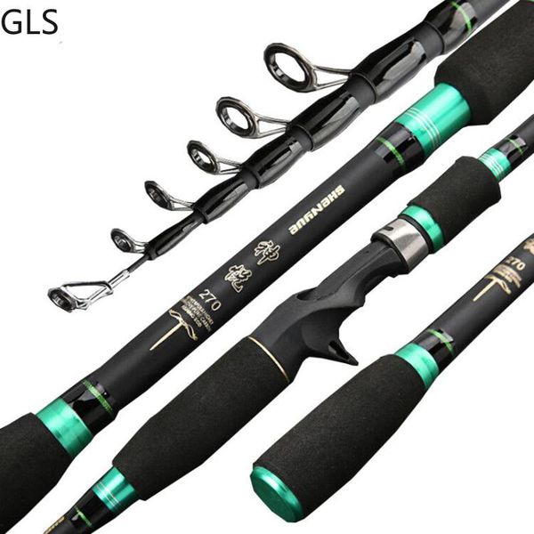

carbon lure fishing rod 1.8m-2.7 m ultralight travel casting spinning boat rods