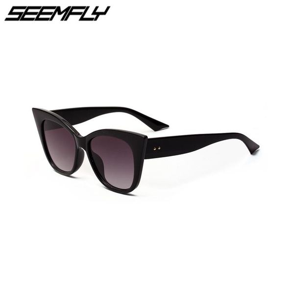 

Seemfly Fashion Luxury Sunglasses Women Oversized Sun Glasses Female Vintage Cat Eye Big Frame Outdoor Goggle UV400 Shades, White;black