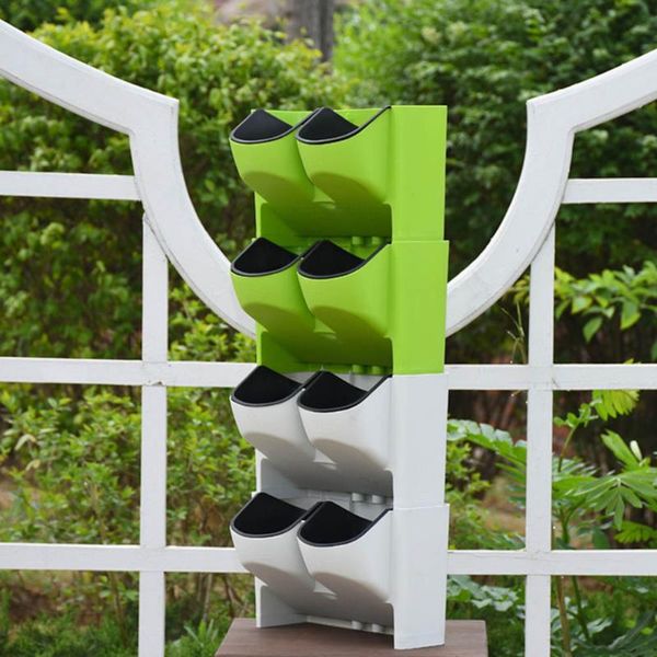 

planters & pots self watering flower pot stackable vertical planter wall hanging durable for garden balcony ser88