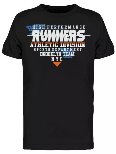 

high performance runners tee men's -image by shutterstock, White;black