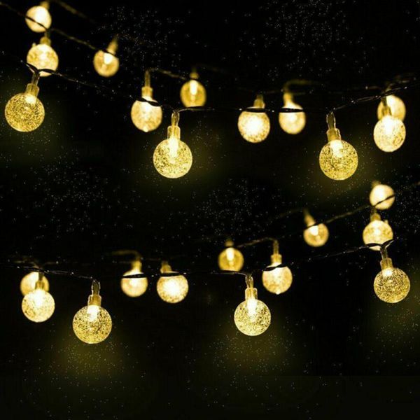 

party decoration solar powered 30 led string light garden path yard decor lamp outdoor waterproof lights panel