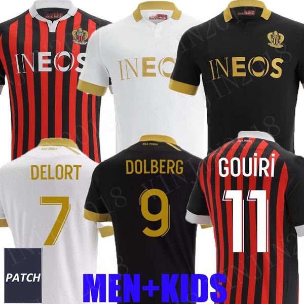 

21/22 ogc nice soccer jerseys 2021 2022 atal todibo kluivert claude maurice schneiderlin gouiri maillot de foot lemina stengs lees melou foo, Black