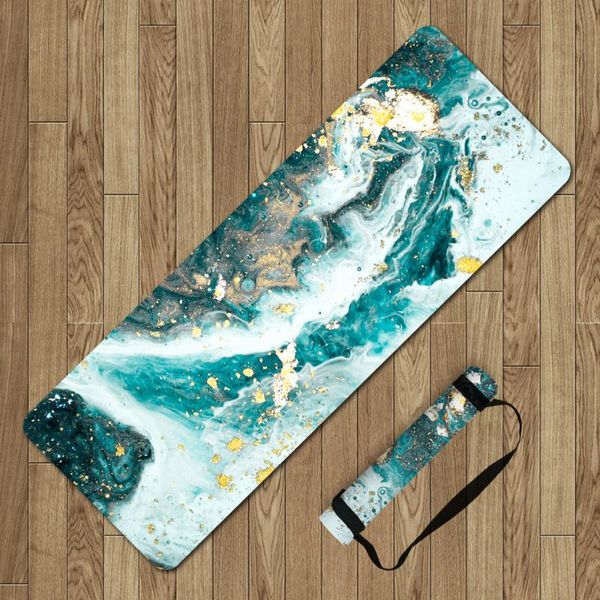 

yoga mats 185 * 68cm 1.5mm natural mat printed women fitness pilates gym exercise healthy tapete