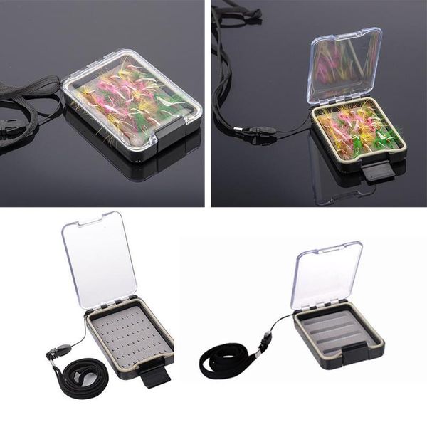 

fishing accessories transparent bait tackle box waterproof plastic cover fish hook