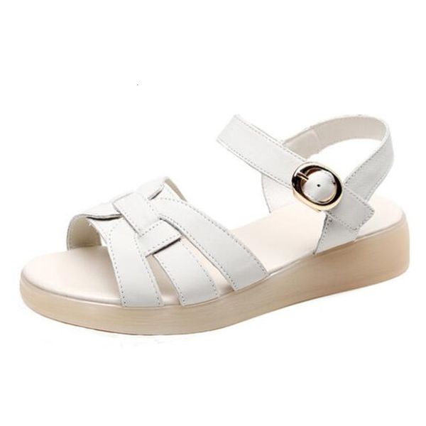 

promotion est summer women soft bottom wee sandals comfort wear genuine leather fashion casual, Black