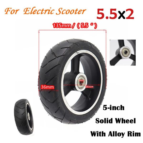 

good quality solid wheel 5 inch 5.5x2 145x40 fast carbon fiber scooter tire with alloy rim motorcycle wheels & tires