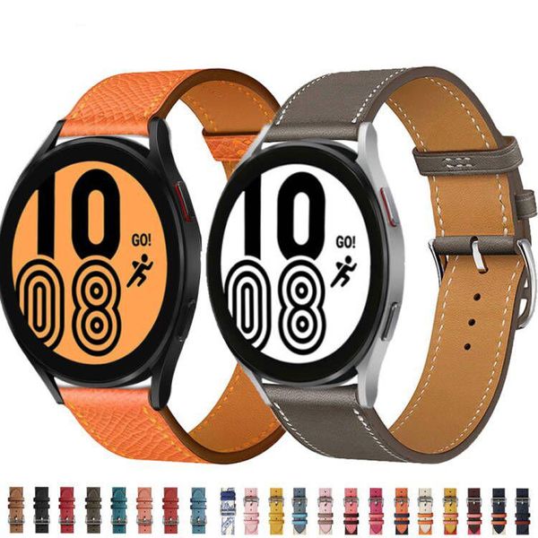 

watch bands 20mm 22mm leather band for samsung galaxy active 2/3/46mm/42mm/s3/huawei gt-2-pro bracelet 4 44mm 40mm strap, Black;brown