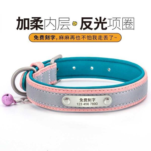 

cat collar anti lost safety with name necklace cat tag ultra light small dog qogx