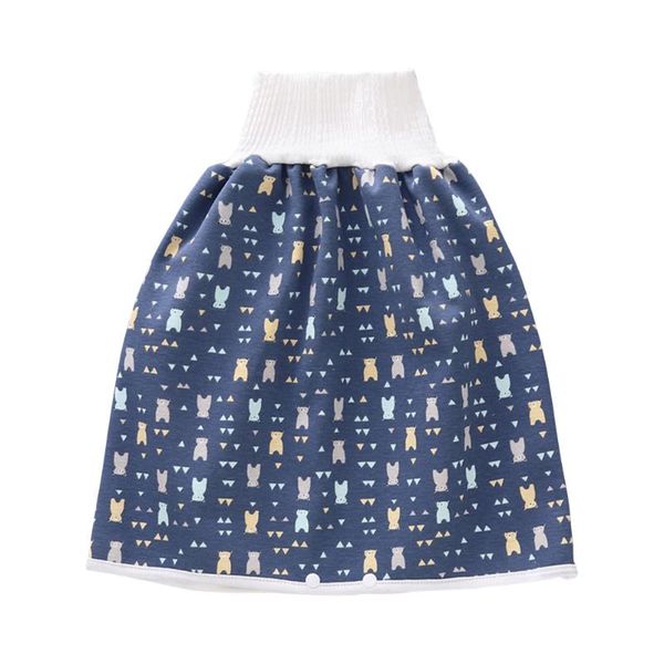 

leak-proof breathable baby absorbent cotton blend washable waterproof high waist non slip portable shorts children diaper skirt cloth diaper