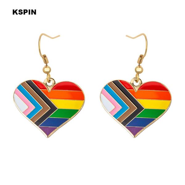 Ciondola il lampadario Progress Pride Orecchini Gay Rainbow Gioielli per le donne Uomini Amanti Regalo