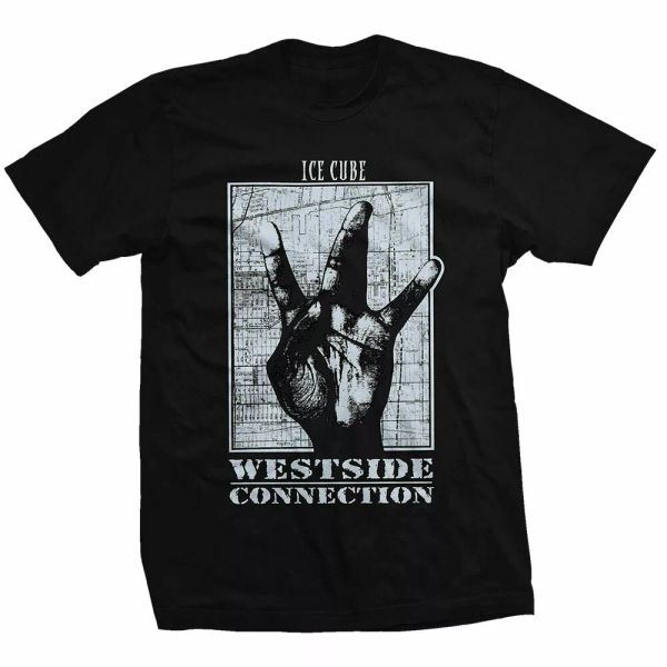 

Ice cube westside connection licensed men t-shirt, White;black