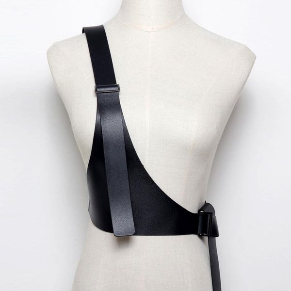 

punk leather body bondage cage women sculpting harness waist belt straps garter belts waistband harajuku suspenders, Black;brown