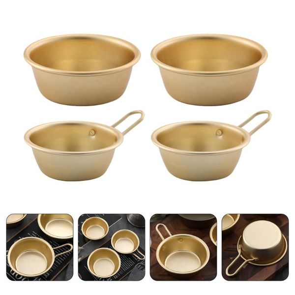 

bowls 4pcs exquisite korean style aluminum simple (golden)