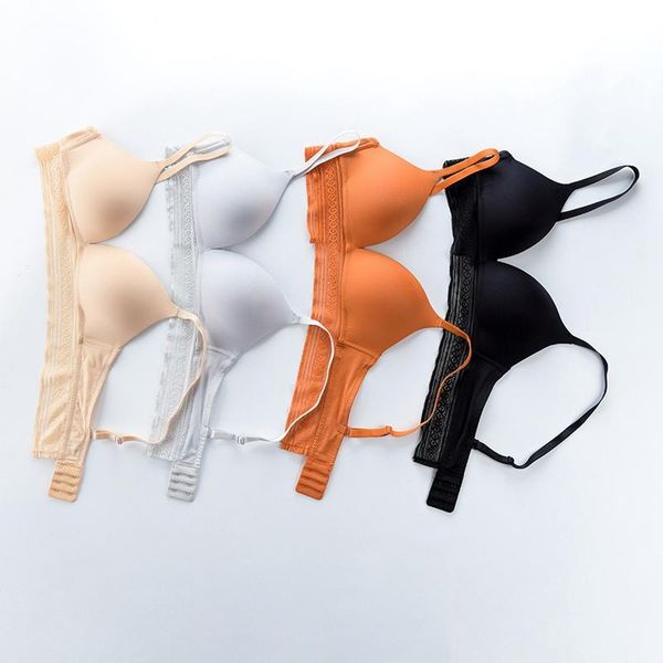 

bras sets fashion underwear women bra set comfort breathable push up brassiere thick deep v wire lace lingerie y3, Red;black