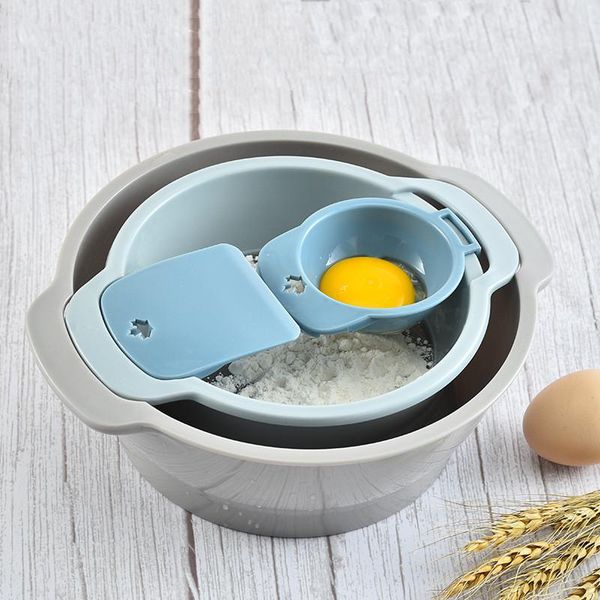 

baking & pastry tools 4pcs/set egg yolk separator knead dough pot flour sieve mixing bowl sugar shaker cup shape bakeware