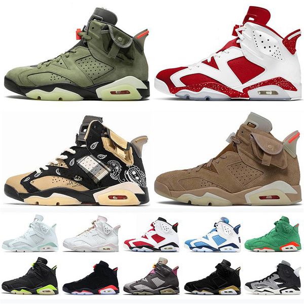 

6 6s mens outdoor shoes vi british khaki tiffany blue red oreo gold hoops unc travis cactus jack champion sports sneakers designer trainers