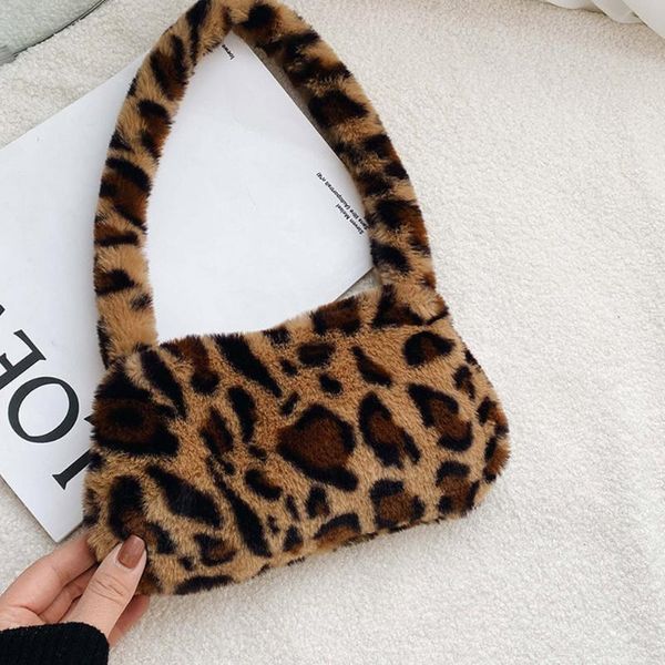 

evening bags fluffy shoulder messenger bag plush soft underarm fashion casual crossbody women totes clutch