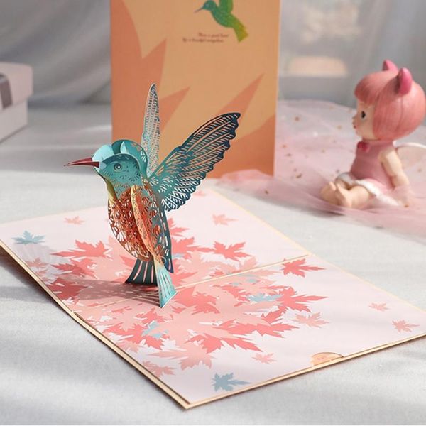 

greeting cards 3d -up animal bird card for birthday mother's day wedding envelope x7xd