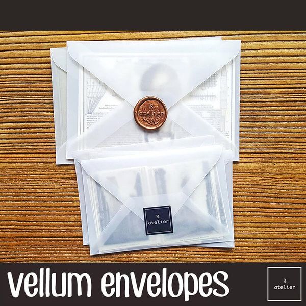 

gift wrap 50 pcs invitation envelop translucent vellum paper scrapbooking junk journal packing wedding