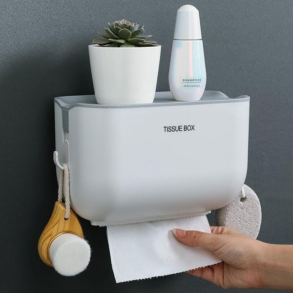 

tissue boxes & napkins bathroom toilet waterproof box with hook paper towel dispenser holder wall mounted home