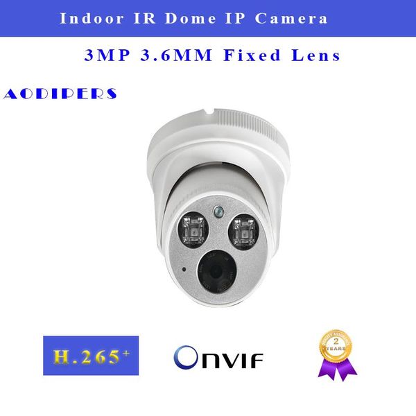

cameras 3mp poe ip camera indoor supports 3.6 wide lens infrared night version 25fps h.265 network dome p2p onvif cctv